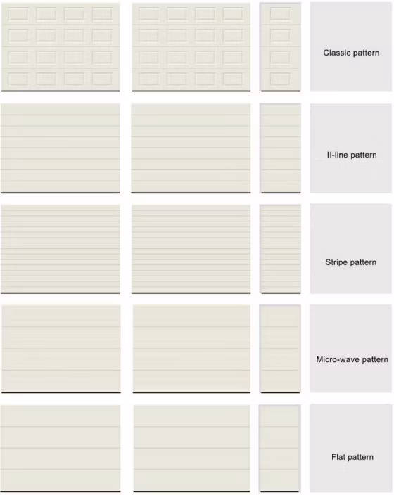 Top Sale CE Approved Modern Residential Commercial Sandwich Panel Automatic Insulated Electric Sectional Overhead Flush Steel Garage Doors