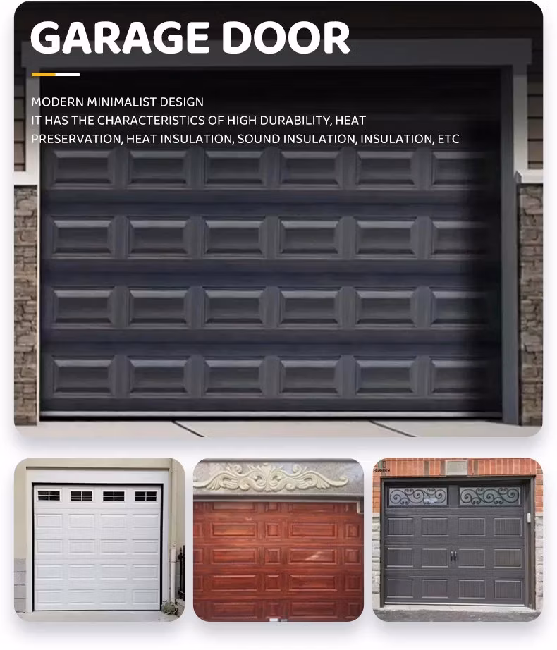 Cheap Factory Automatic Sectional Smart Overhead Steel Customizable Commercial Garage Door