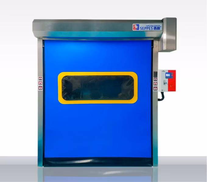 Zipper Structure Fast Action High Speed Rolling PVC Doors for Clean Room