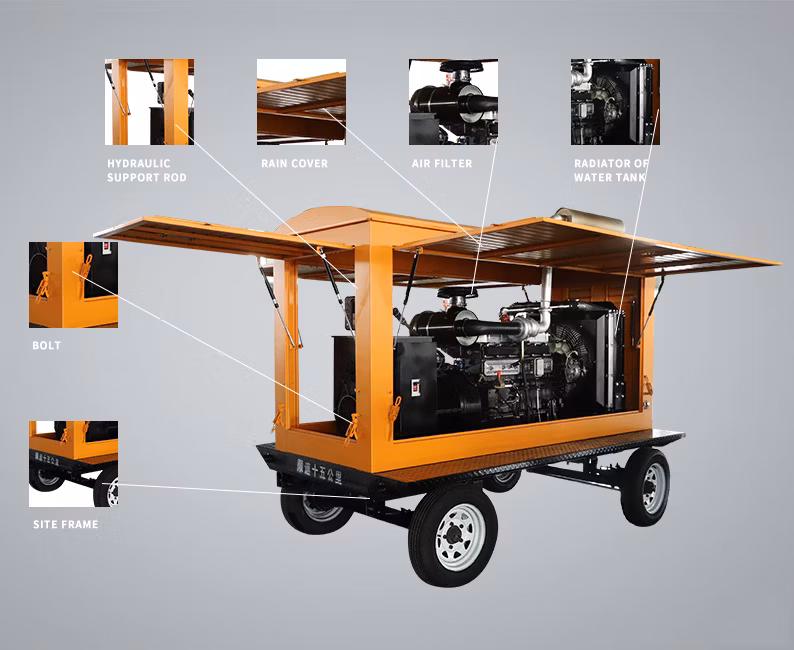 Hot Sale 10kw 16kw 30kw 50kw 60kw 80kw Mobile Trailer Type Generators Factory Directly Prices