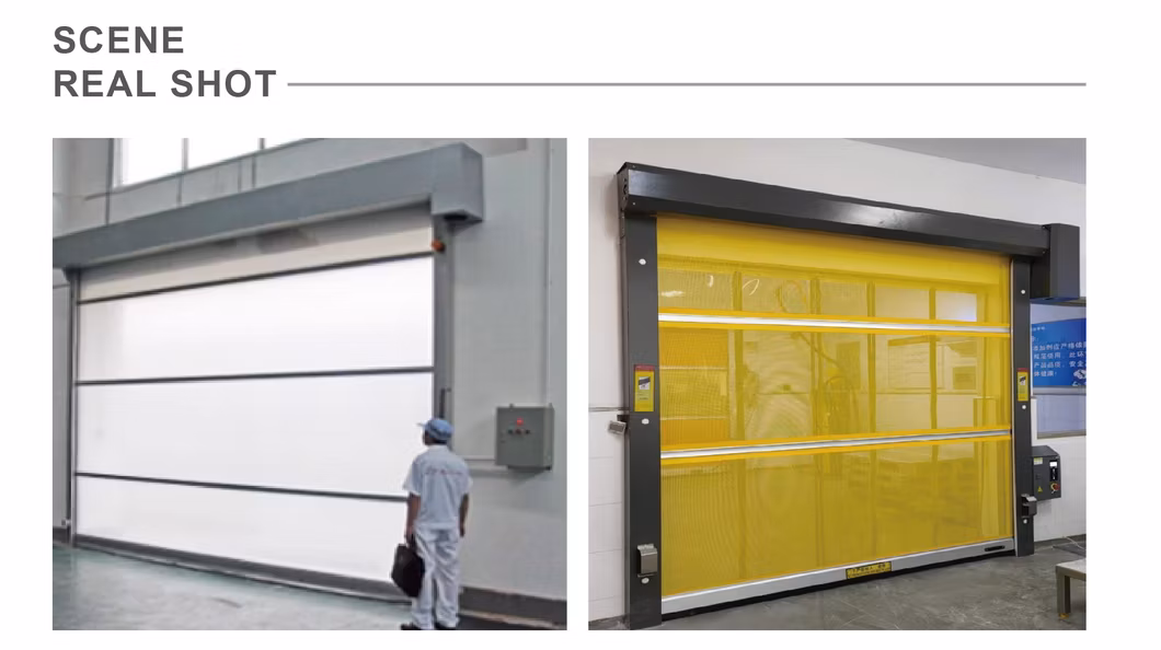 Industrial Automatic Rapid Quick Action Roller Shutter Fabric PVC High Speed Rapid Fast Rolling Doors