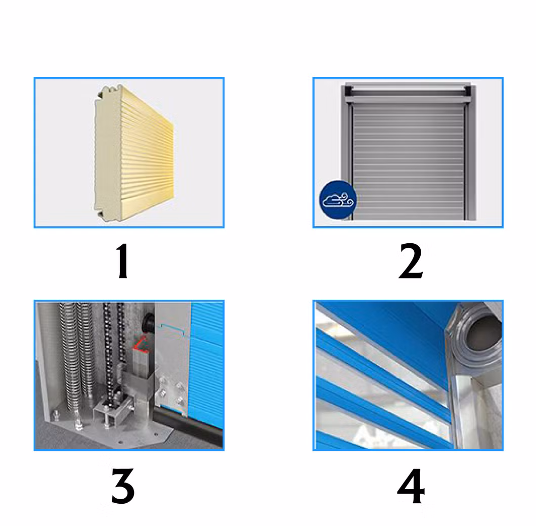 Modern Aesthetics Sleek High Speed Aluminum Automatic Spiral Roller Shutter Doors for Contemporary Buildings