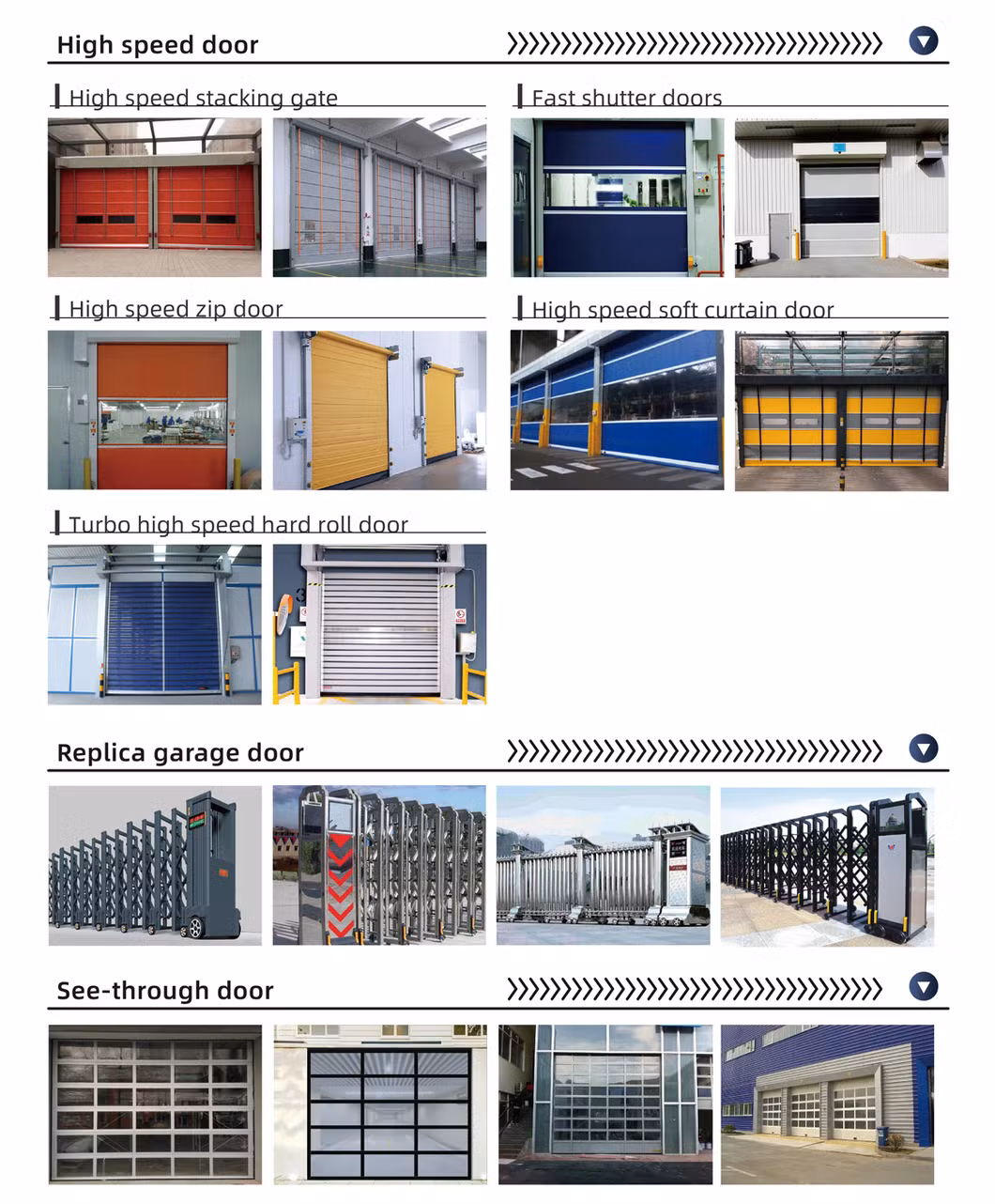 Industrial Automatic PVC Fabric Electric High Speed Performance Fast Action Rapid Rise Overhead Quick Roll Roller Shutter Door
