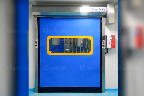Zipper Structure Fast Action High Speed Rolling PVC Doors for Clean Room