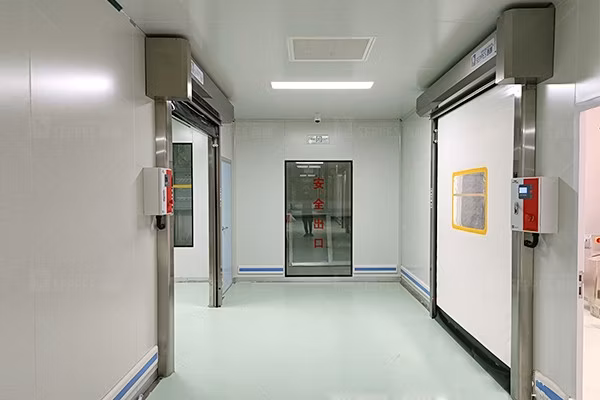 Zipper Structure Fast Action High Speed Rolling PVC Doors for Clean Room