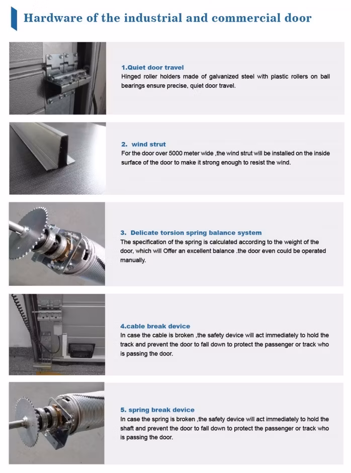 Industrial Steel Sectional Automatic Commercial Overhead Sliding Door