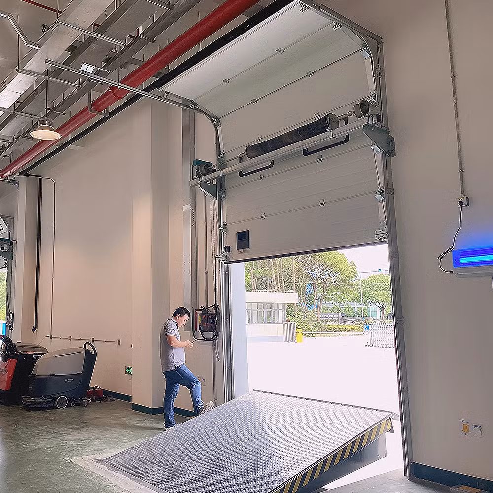 Aluminum Frame Customized Industrial and Frosted Glass Villa Automatic Garage Door