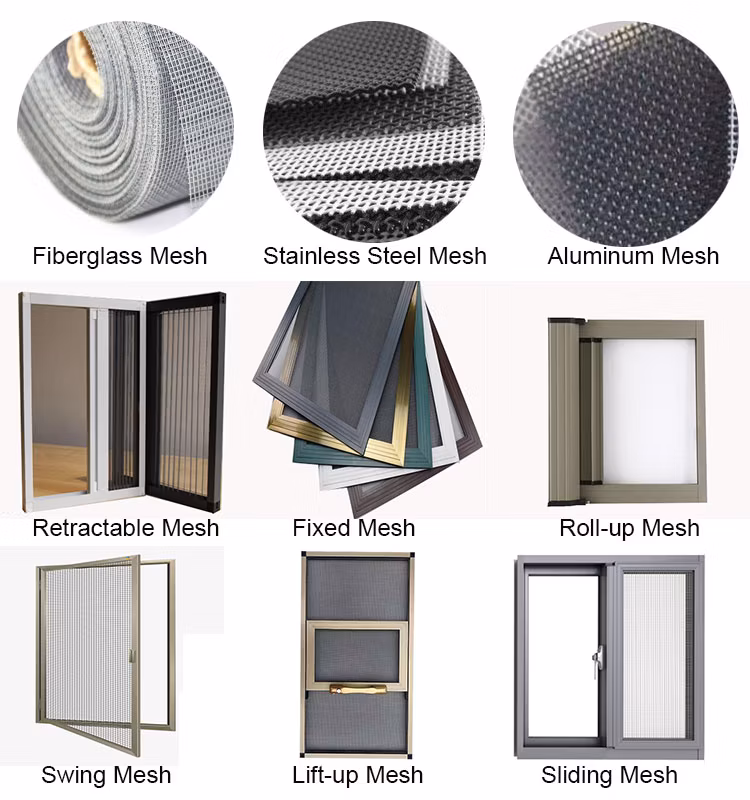 High Performance Aluminum As2047 Double Glazed Sliding Patio Door with Mosquito Net