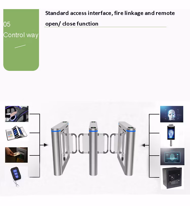 Barrier Swing Turnstile Gate for Traffic Control Barrier Gate Door Access Control System Flap Turnstile High Speed Swing Barrier