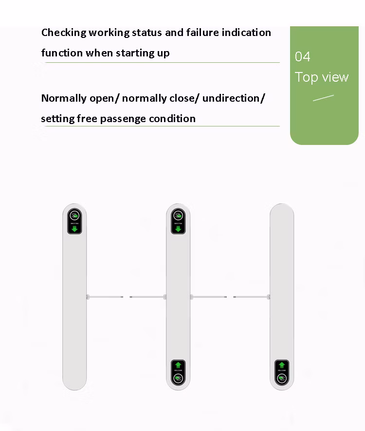 Barrier Swing Turnstile Gate for Traffic Control Barrier Gate Door Access Control System Flap Turnstile High Speed Swing Barrier