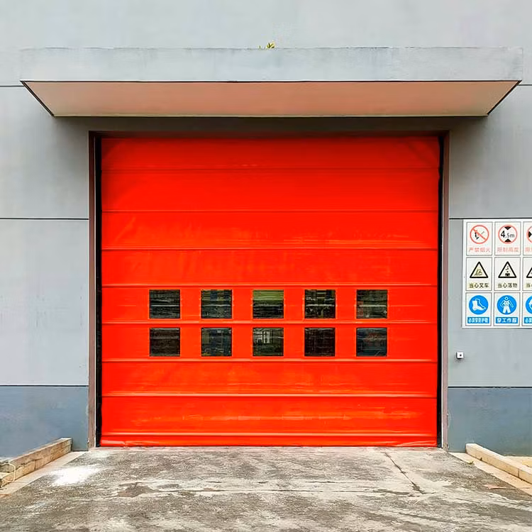 PVC Roller Shutter Stacking Automatic Radar Door High Speed Plastic Door