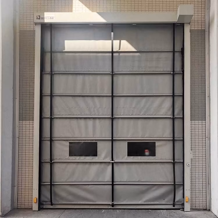 PVC Roller Shutter Stacking Automatic Radar Door High Speed Plastic Door