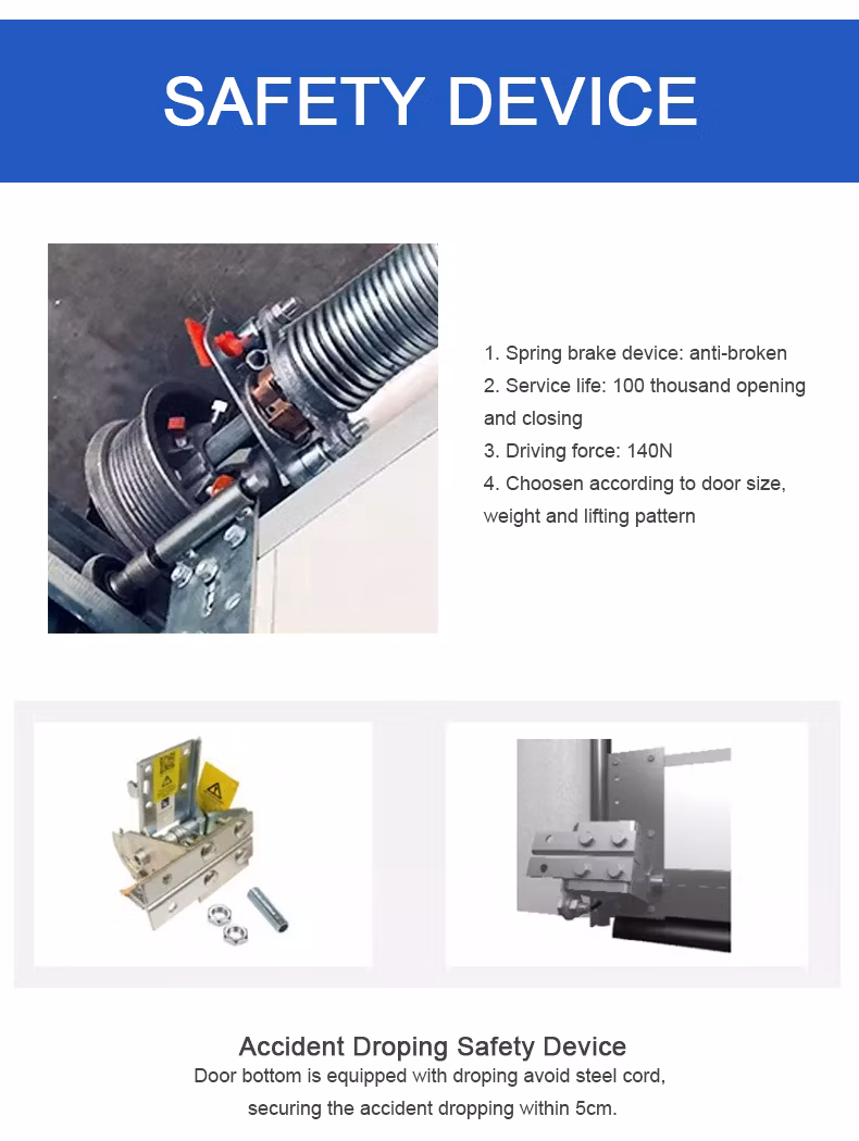 Transparent Glass Electric Automatic Industrial Steel Garage Door