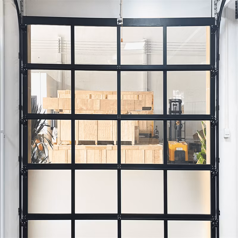 Sectional Modern Industrial Automatic Aluminum Glass Bifold Garage Door