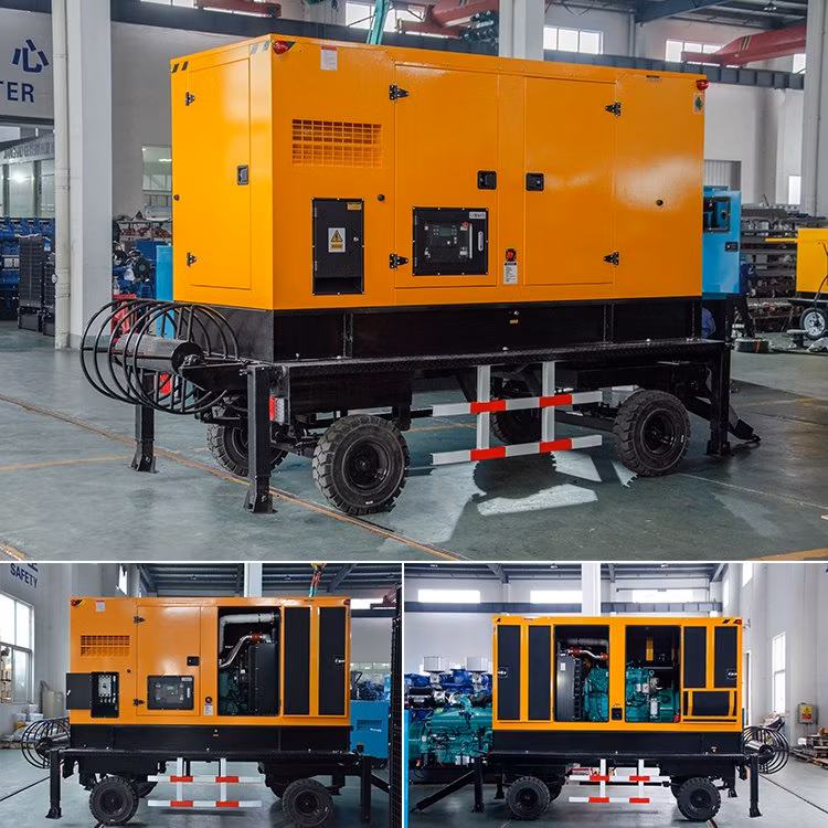 Hot Sale 10kw 16kw 30kw 50kw 60kw 80kw Mobile Trailer Type Generators Factory Directly Prices