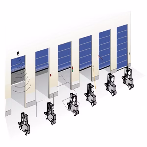 High Performance High Speed Insulated PVC Fabric Rapid Flex Rapid Roll Doors