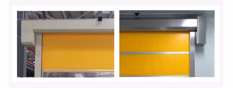 Clean Room Automatic PVC Fabric Interior GMP Zipper Type Airtight Self Recovery Reset Repairing High Speed Roll up Rapid Roller Shutter Fast Quick Acting Door