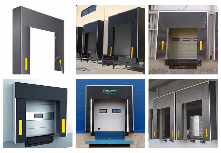 Mechanical or Retractable PVC Fabric Curtain Loading Dock Door Seal or Dock Shelter for Logistics Warehouse Loading Bays