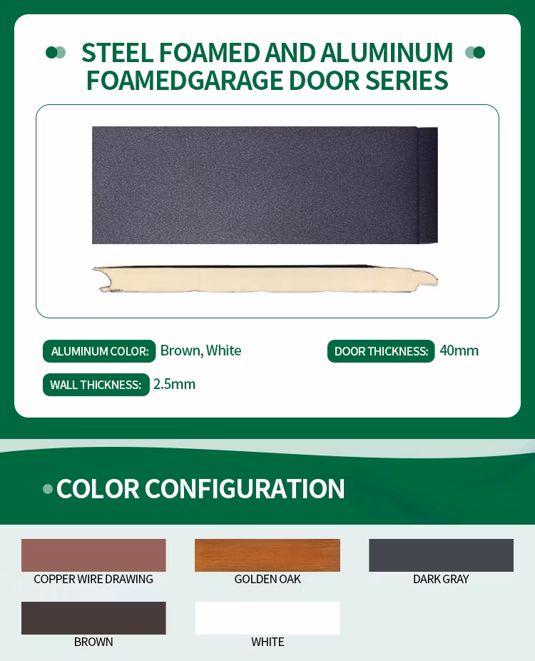 Industrial Security Insulated House Garage Door Modern Aluminium Automatic Roller Shutter Door