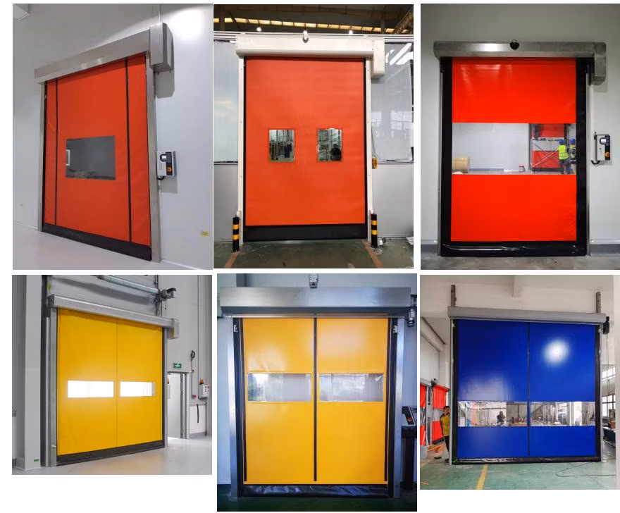 Industrial Automatic PVC Fabric Zipper Airtight Rapid Roller Shutter Loading Area Bay Dock Doors