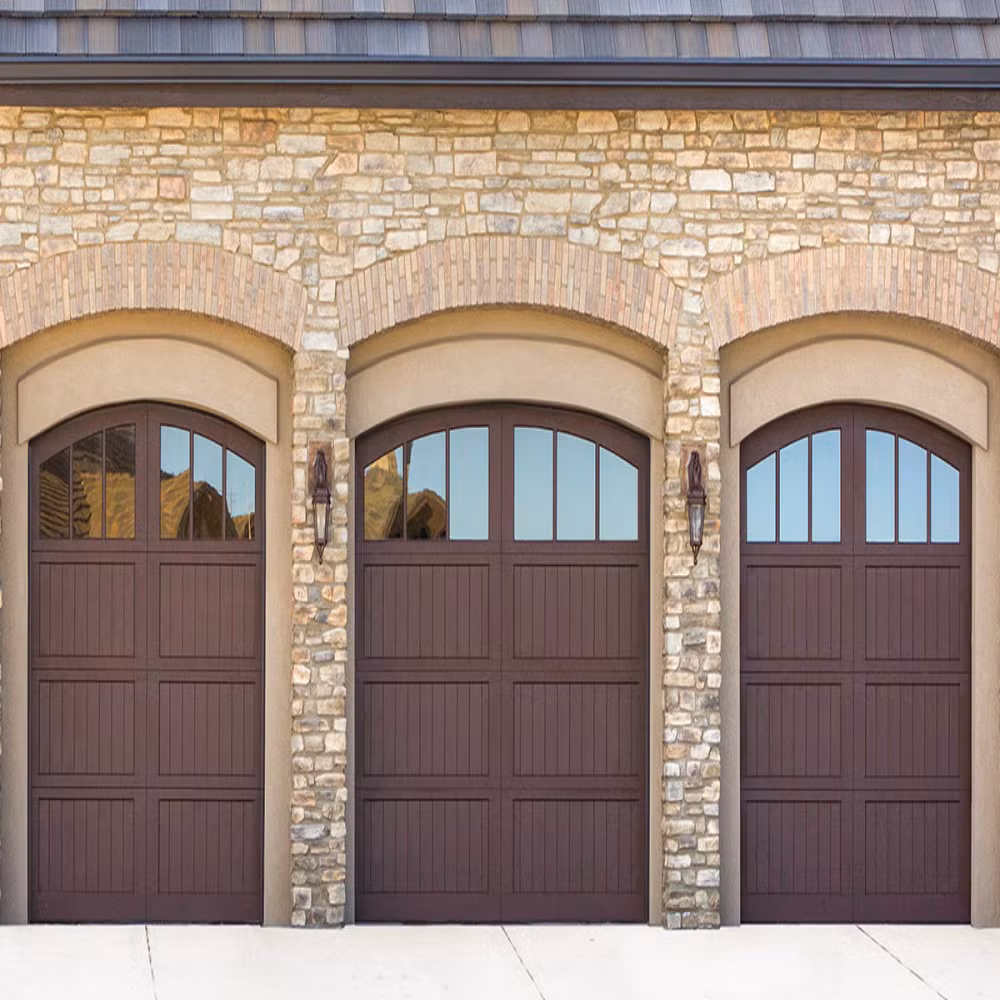 Cbmmart Homes Clear Glass Stainless Steel Industrial Overhead Garage Door