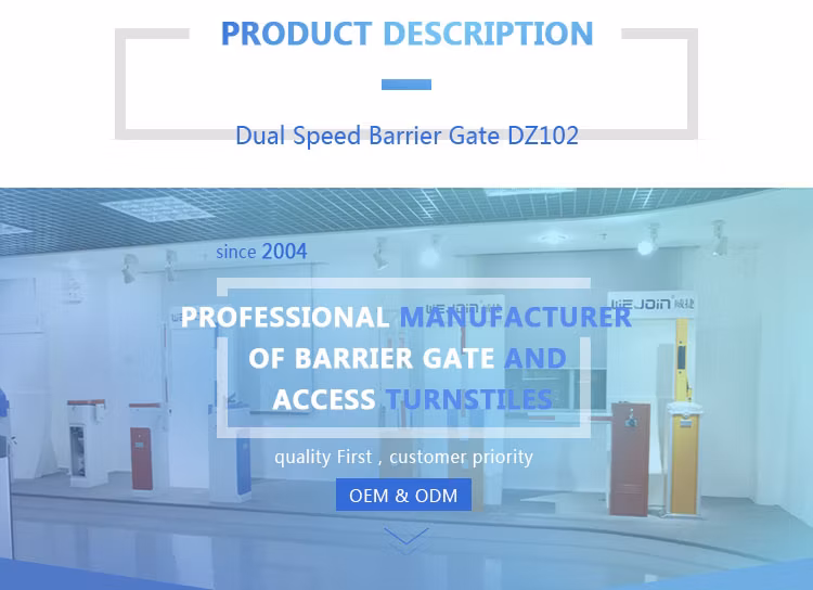 High Speed AC Motor Boom Barrier Gate with LED Strip Light for Parking Access