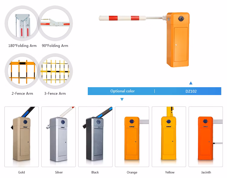 High Speed AC Motor Boom Barrier Gate with LED Strip Light for Parking Access