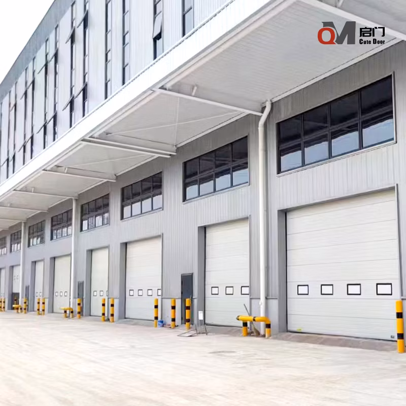 Dock Leveler Sectional Door Overhead Commercial Steel Dock Shelter Doors with Spring Adjustment Fast Action Loading Bay Doors