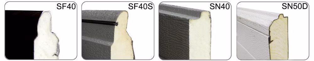 Factory Direct Sale 50mm Thickness PU Foam Insulated Steel Panels Overhead Sectional Industrial Doors