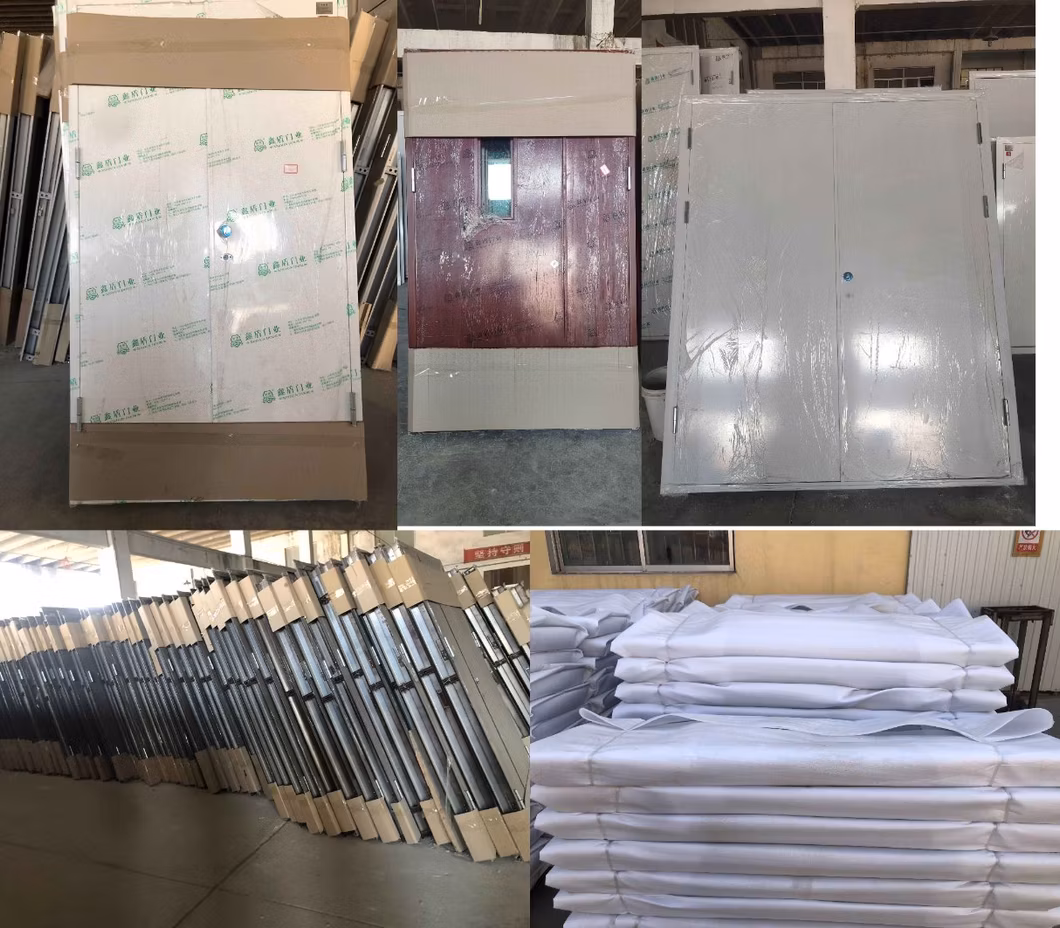 Industrial Commercial Galvanized Steel Escape Exit Fireproofing Fire Resistance Metal-Door