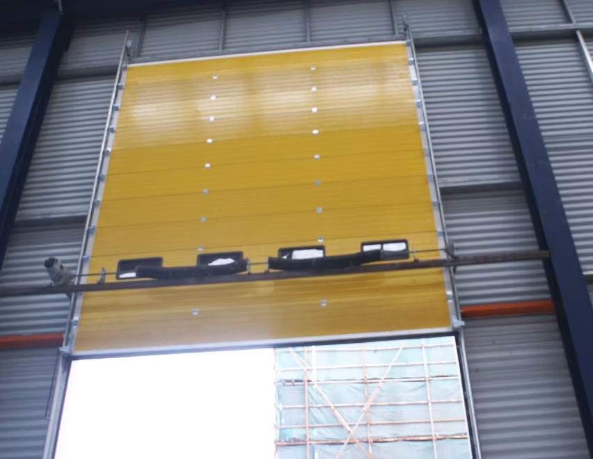 Exterior Finger Protection Auto Control Overhead Automatic Rolling up Roll-up Metal Commercial Industrial Sectional Garage Door