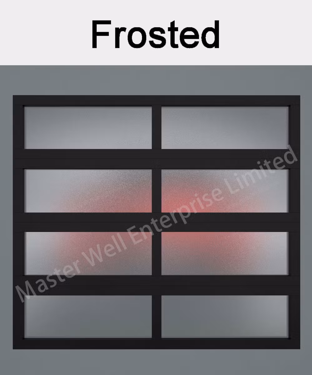 Cheap Custom Commercial Modern Residential Industrial Customized Aluminum Automatic Sectional Overhead Transparent Frosted Full View 16X7 Glass Garage Doors