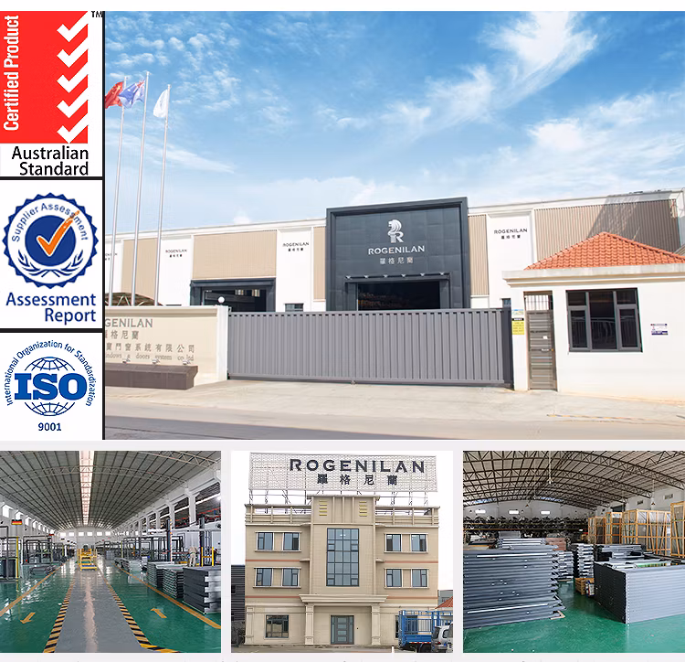 Aluminum Frame Customized Industrial and Frosted Glass Villa Automatic Garage Door