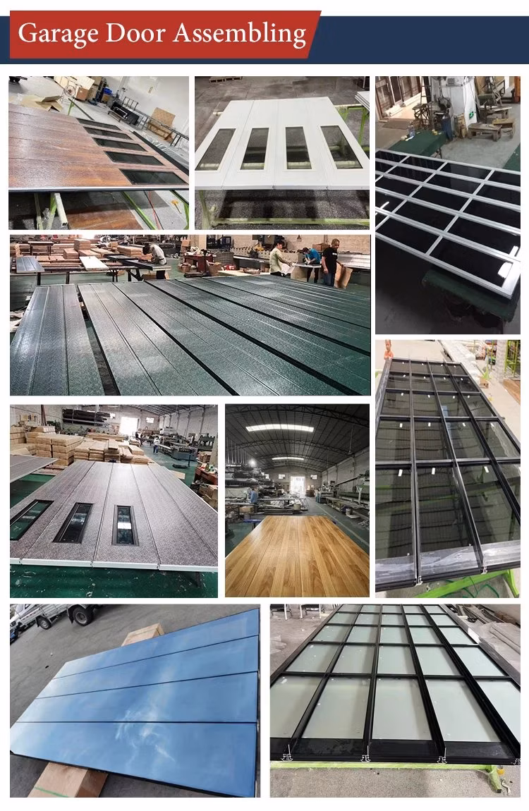 Commercial Exterior Glass Garage Door Automatic Industrial Folding Garage Doors with Insulated Glass