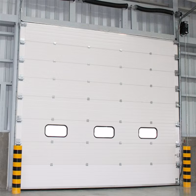 Industrial Automatic Overhead Steel Thermal Insulated Vertical Lifting Roll up Metal Exterior Garage or Sectional Door for Warehouse and Loading Docks