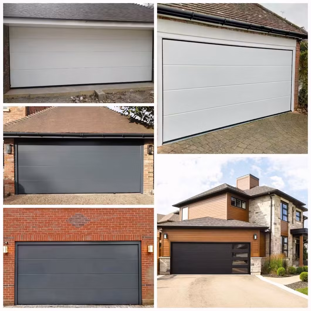 Top Sale CE Approved Modern Residential Commercial Sandwich Panel Automatic Insulated Electric Sectional Overhead Flush Steel Garage Doors