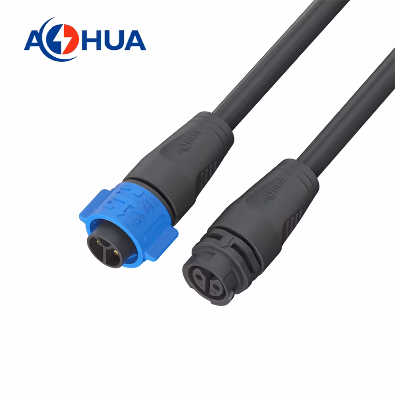 LED Road Lamp Modules Cable Layout Solution Slef-Lock Quick Connector K20 2 3 4 2+3pin Pre-Molded Male Female Socket with Cable IP67 LED Connector