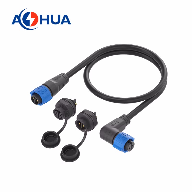 LED Road Lamp Modules Cable Layout Solution Slef-Lock Quick Connector K20 2 3 4 2+3pin Pre-Molded Male Female Socket with Cable IP67 LED Connector