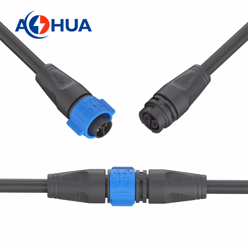 LED Road Lamp Modules Cable Layout Solution Slef-Lock Quick Connector K20 2 3 4 2+3pin Pre-Molded Male Female Socket with Cable IP67 LED Connector