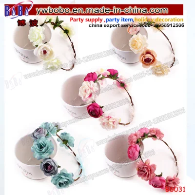 Boho Floral Flower Crown Headband Hair Garland Wedding Party Head Fascia per capelli in pezza (B6031)