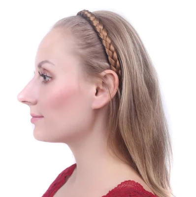 Nuovissima fascia da donna vintage Fashion intrecciata con trecce per capelli