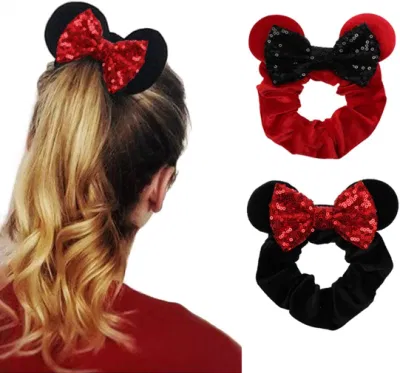 Детский головная стяжка лук девочка Headbands шелк Scrunchie детей Adrenachrome шелк головная стяжка