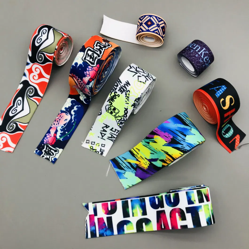 Custom Printed Heat Transfer Elastic Webbing Band Strap for Underwear