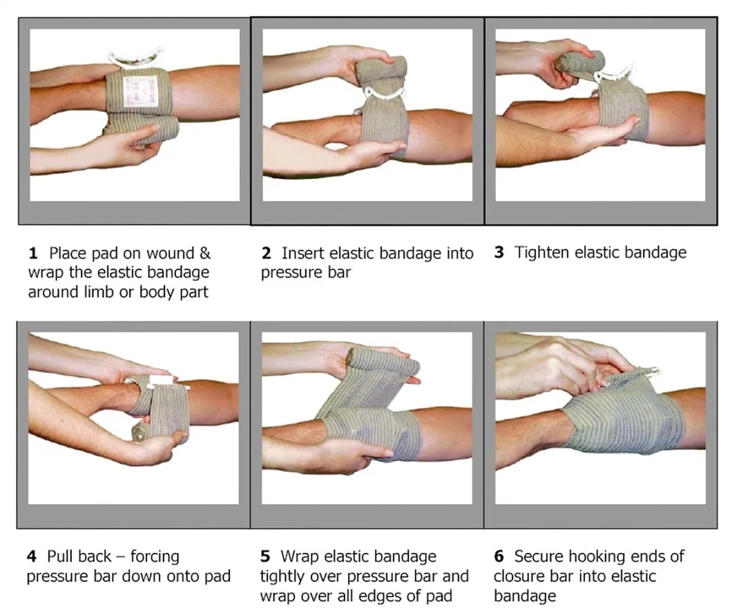 Emergency Pressure Bandage Israeli Bandage 4&quot; 6&quot; Wide