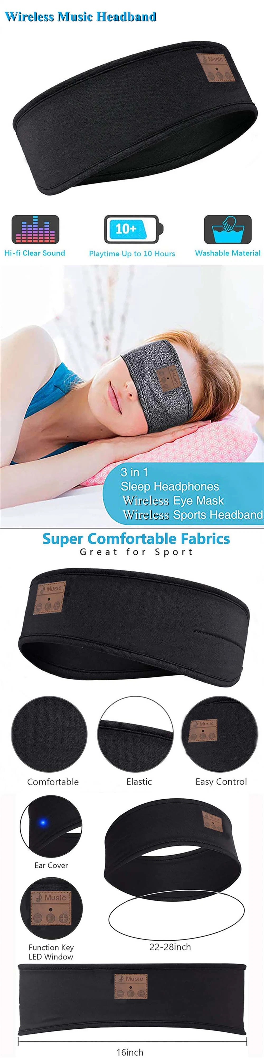 an-1 Bluetooth Stereo Headphone Fitness Music Sport Soft Sleeping Headband