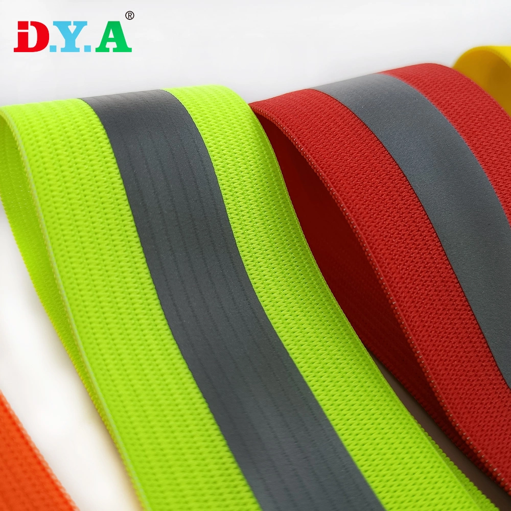 Custom Color Reflective Knitted Elastic Band for Reflective Vest