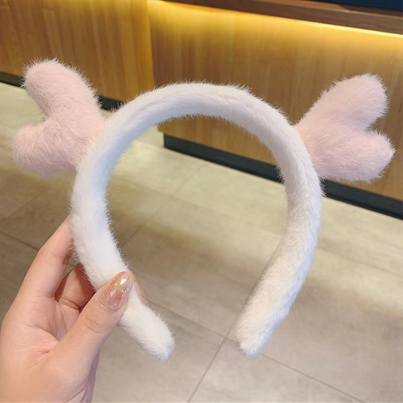 Wholesale Soft Waxy Cute Bow Plush Headband Sweet Mori Headband