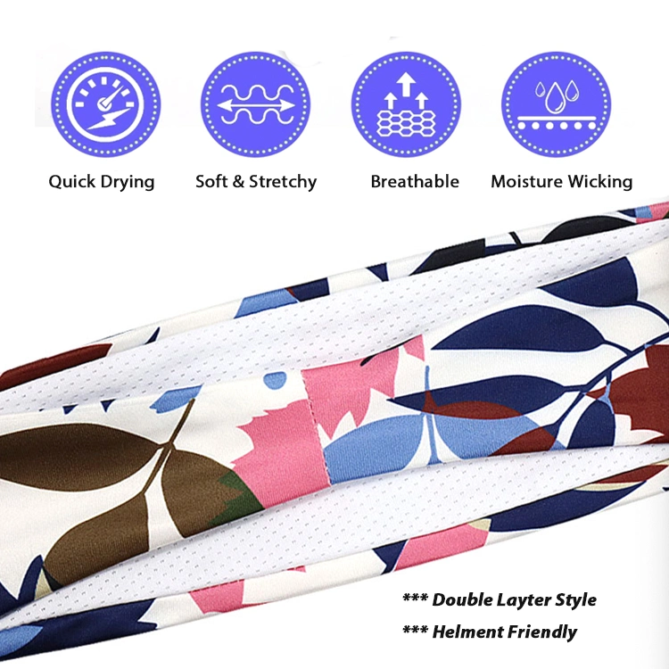 New Designer Sublimation 2 Layer Patterned Soft Stretchy Sports Head Bands for Women, Ladies, Girls Make up Face Wash SPA Hair Band