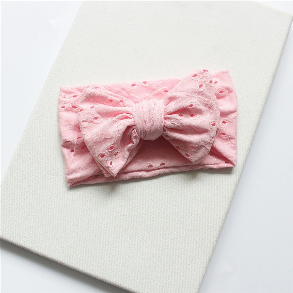 New Baby Bow Headband Children&prime;s Mesh Cutout Headband for Baby