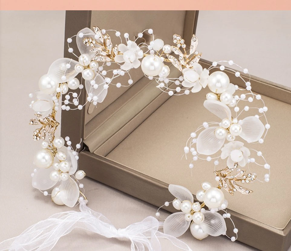 Pearl Hair Vine Headband for Flower Gilr. Bridal Wedding Pearl Hair Vine